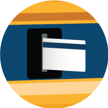 2.pay credit or debit card being inserted